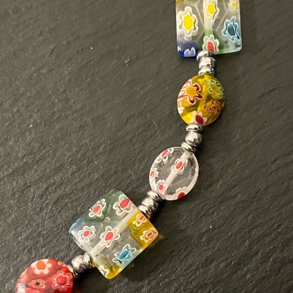 MillieFiori Art Glass Drop Dangle Earrings And Necklace Art To Wear Set - Picture 9 of 16